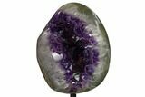 Amethyst Geode Section on Metal Stand - Uruguay #171903-1